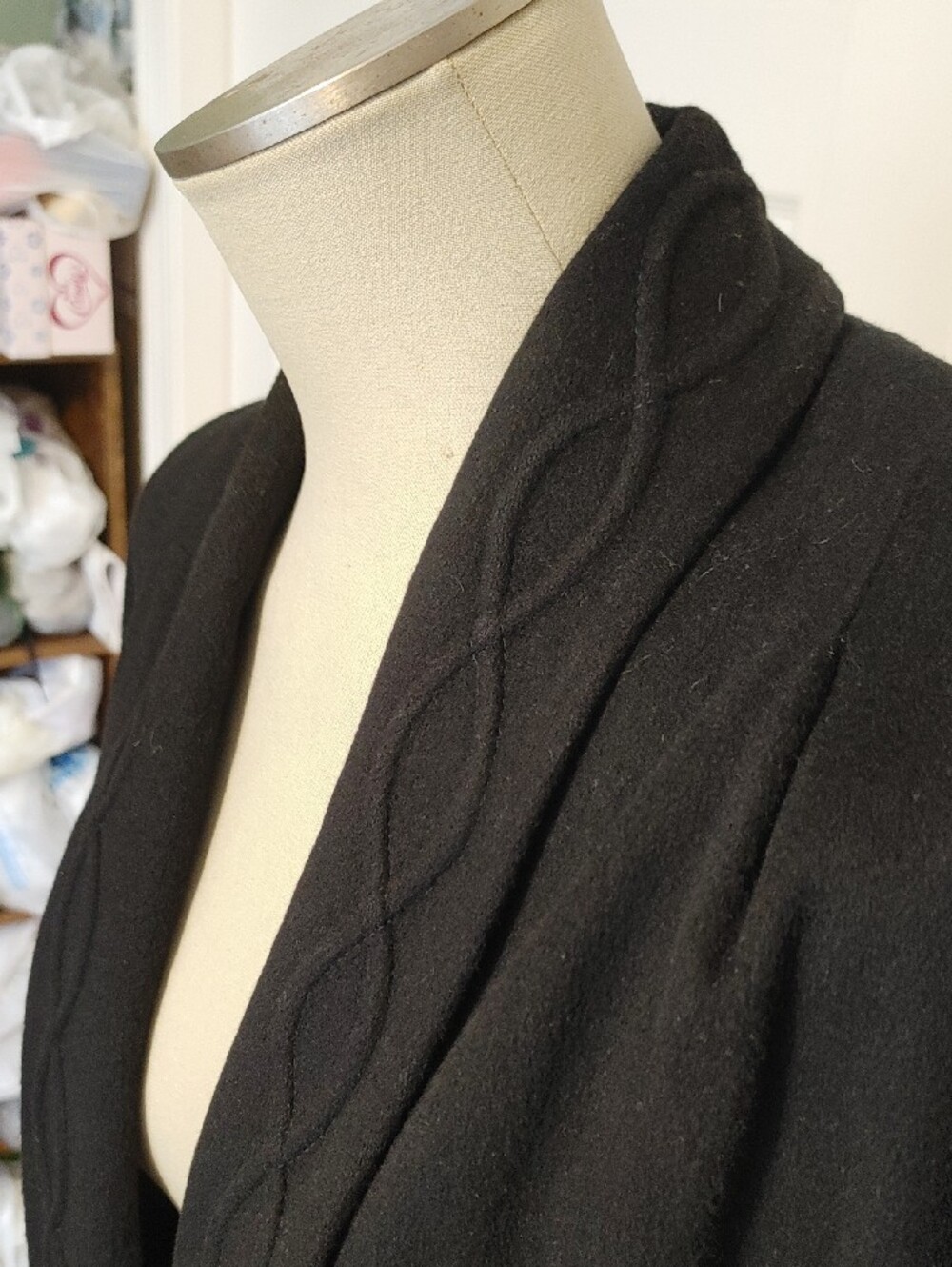 Alorna Black Shawl Collar Open-Front Blazer Jacket - Picture 11 of 12